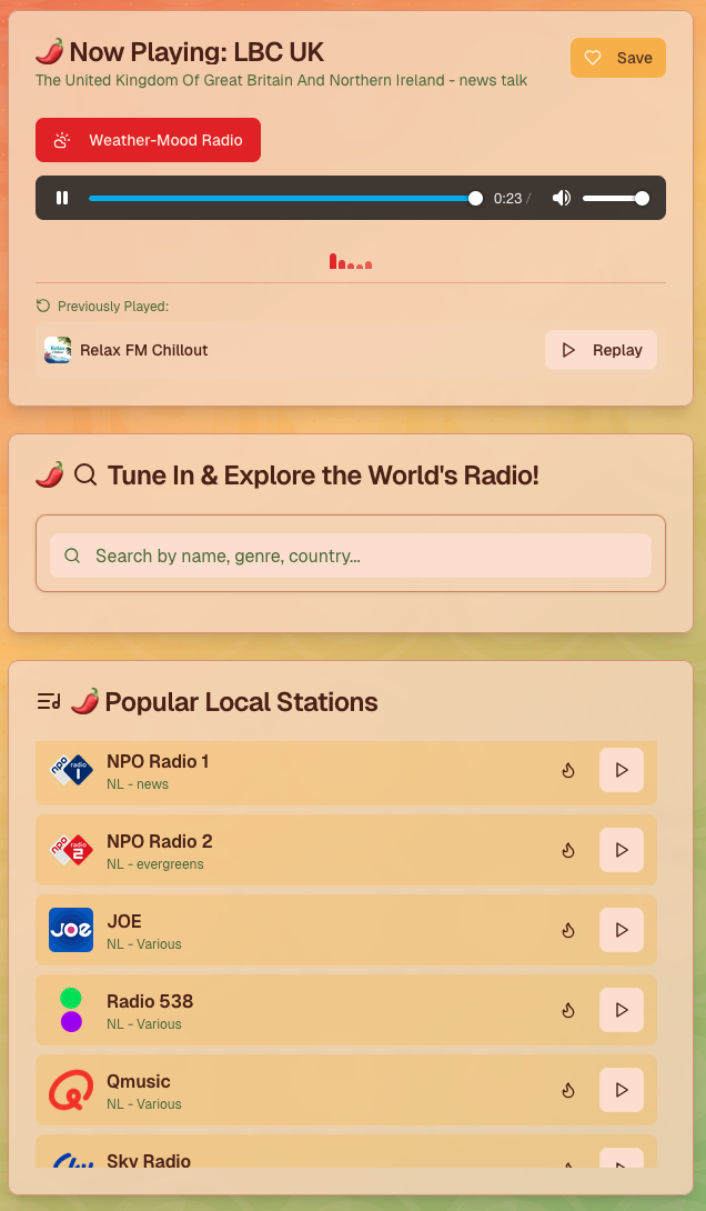 App Design - Radio Channels